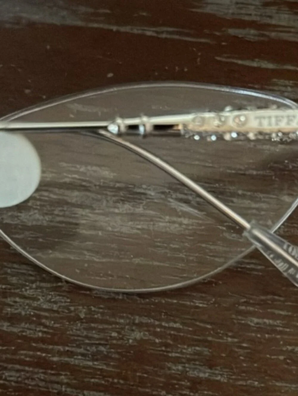 Tiffany Lunettes 23K gold plated T790 C10 silver rimless eyeglasses
